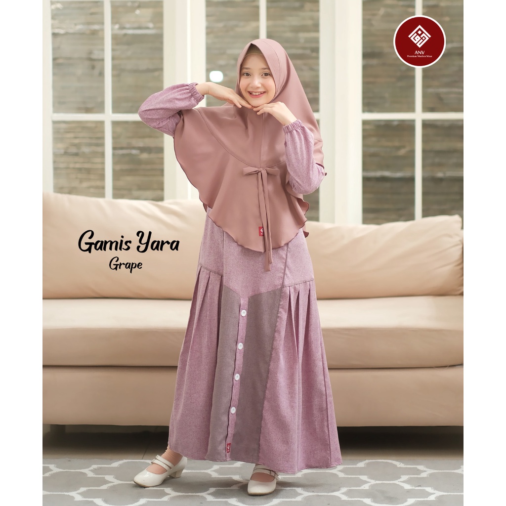 Gamis Anak dan Remaja Gamis Yara ANV Gamis Couple Sarimbit
