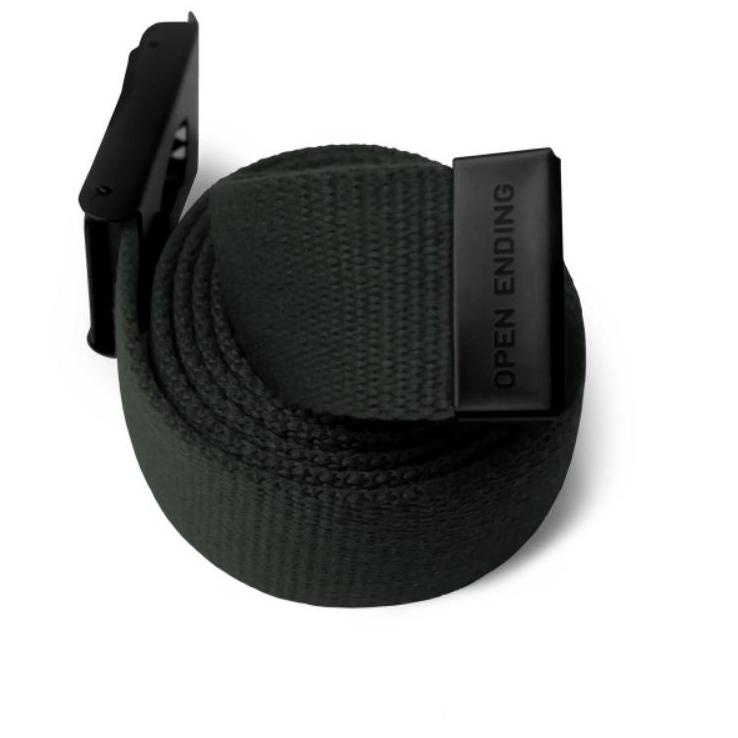 Murah Harga Open Ending Webbing Belt Metal Buckle Deboss Logo