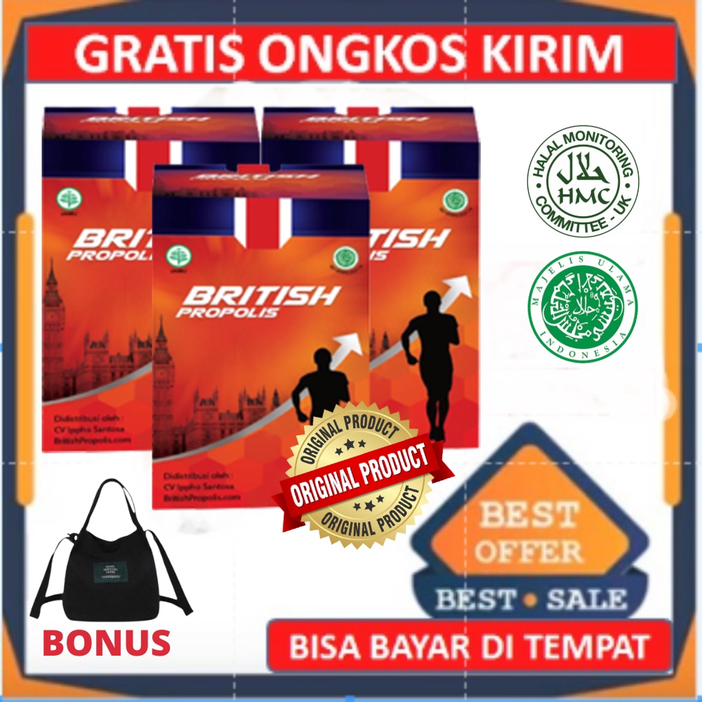 BRITISH PROPOLIS PAKET 3 BOTOL FAMILLY /OBAT HERBAL DIABETES ASAMURAT KOLESTEROL BY IPPHO SANTOSA