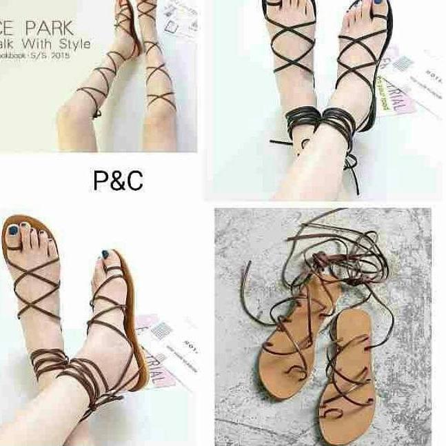 Sandal Teplek Tali Lilit Panjang