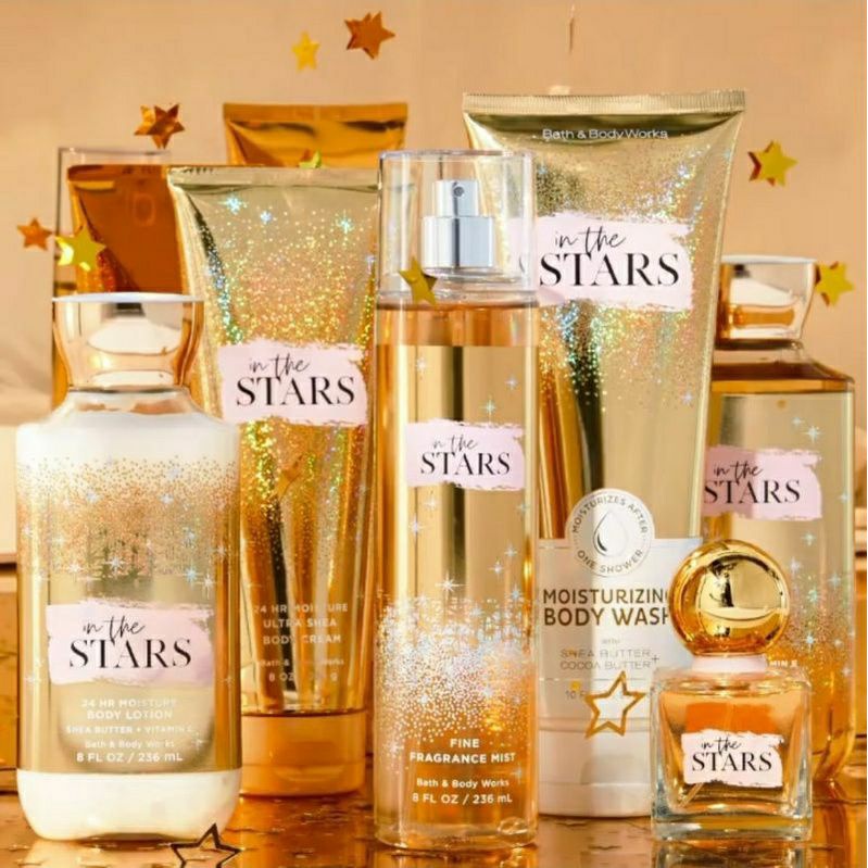 BATH &amp; BODY WORKS BBW IN THE STARS SERIES MIST LOTION SHOWER GEL BODY CREAM HAND CREAM SHOWER GEL BODY CREAM LOTION MIST WASH WALLFLOWER ROOMSPRAY SCENTPORTABLE GENTLE GEL DEEP CLEANSING GENTLE FOAMING CREAMY LUXE