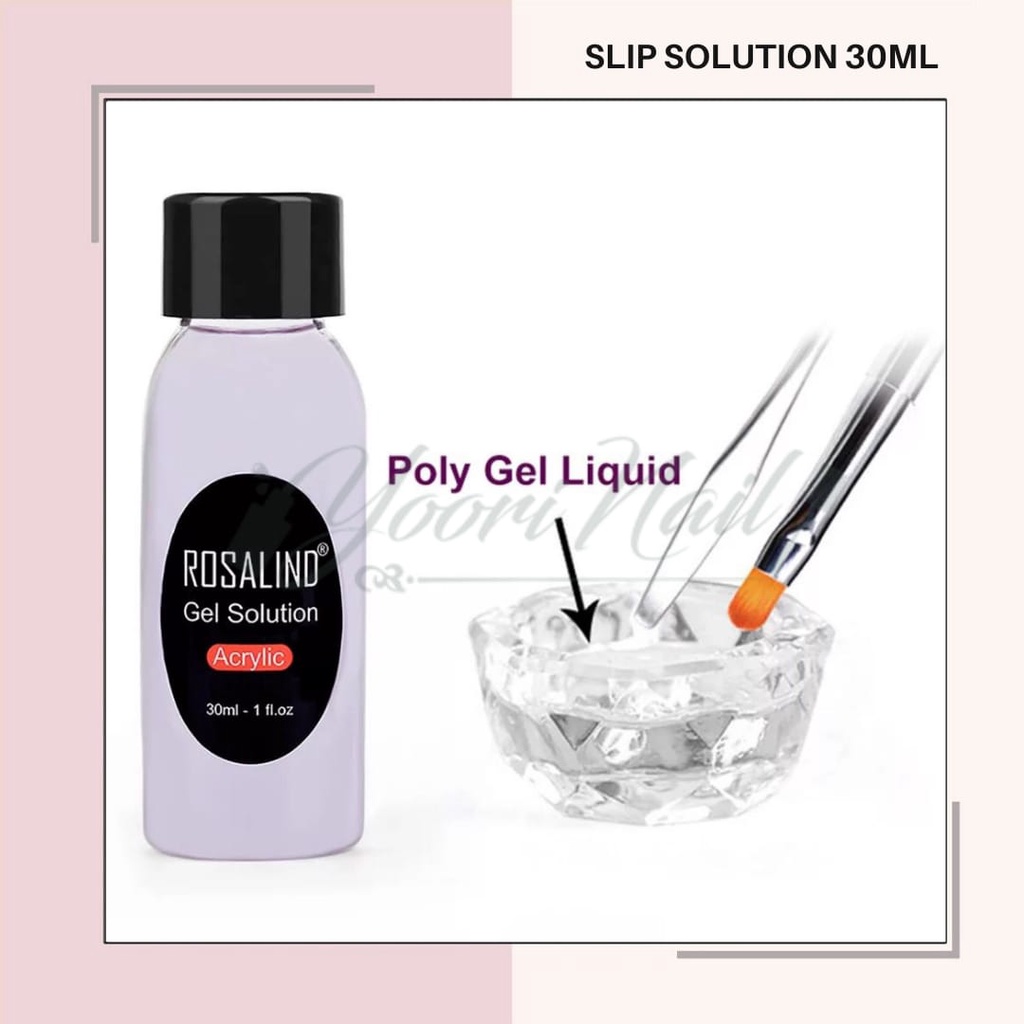 Water gel liquid polygel slip solution nail extension cairan poly gel nails cleanser cleaner