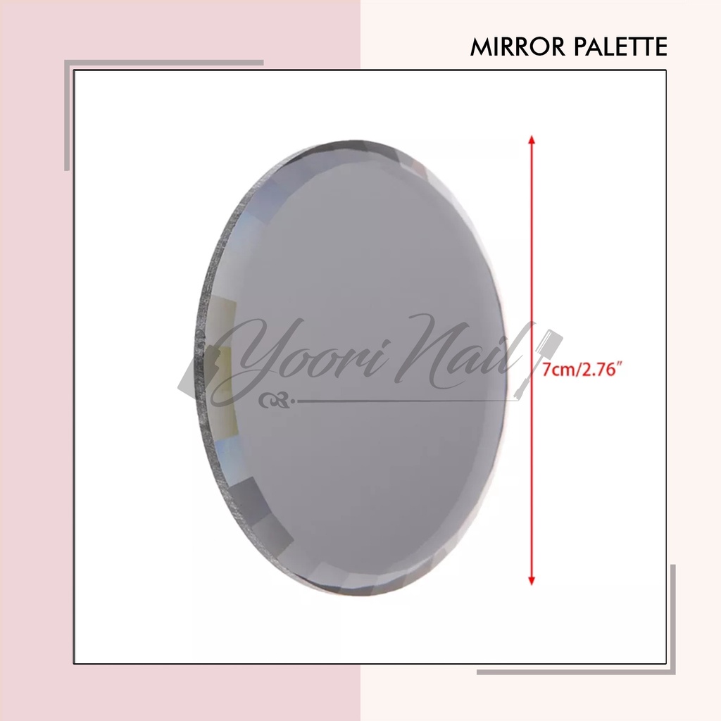 Mirror palette nail art palet mixing painting nail batu display kuku