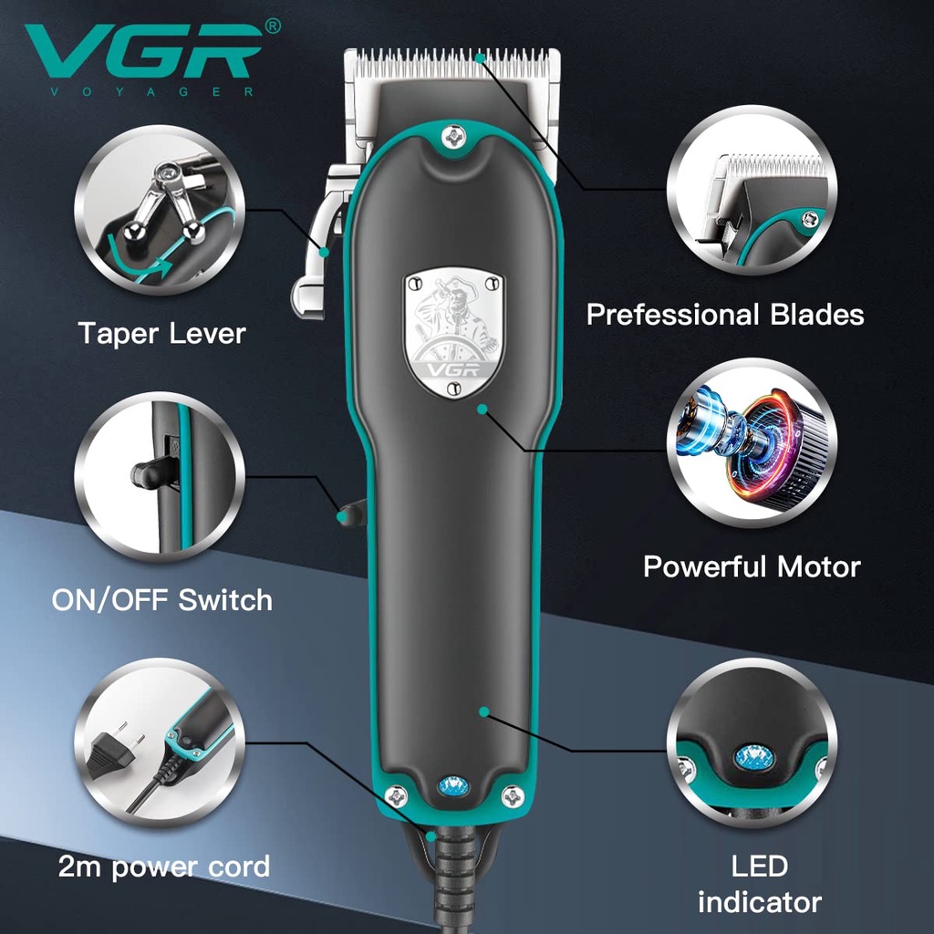 Vgr Mesin Cukur Rambut V-123 Alat Cukur Hair Clipper Kabel