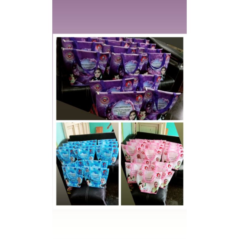 

tas souvenir cantik ada busa lapis