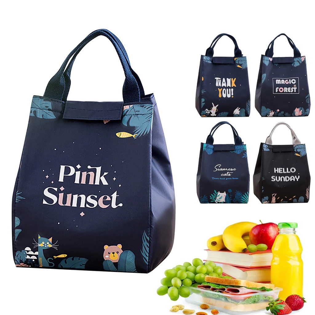 Lunch Bag Tahan Panas Motif Unicorn - Cooler Bag Tahan Panas dan Dingin - Cooler Bag Asi