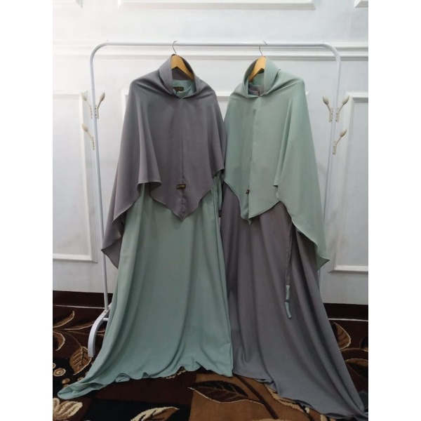 [HUSNA HIJAB] ARUNA SET SERIES / GAMIS SET KHIMAR SYARI