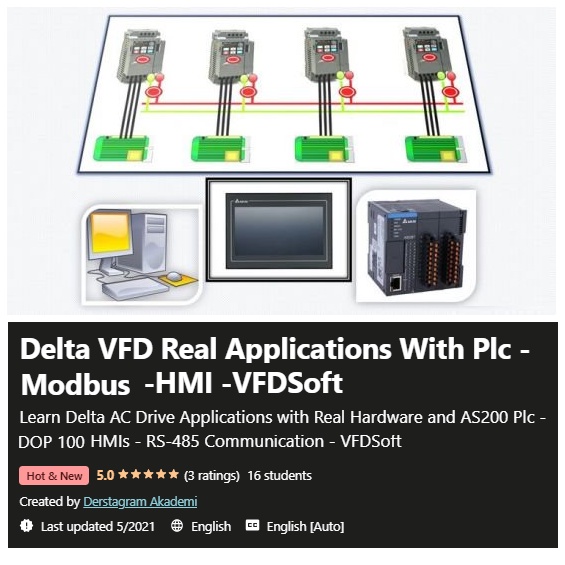 Learn AC Drive (VFD) With Real Hardware (Supported By PLC & HMI & Modbus and Softwares)