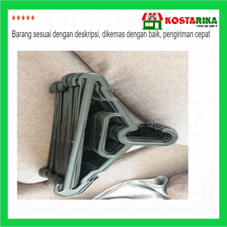 Gantungan Baju Hanger Plastik isi 12 Pcs
