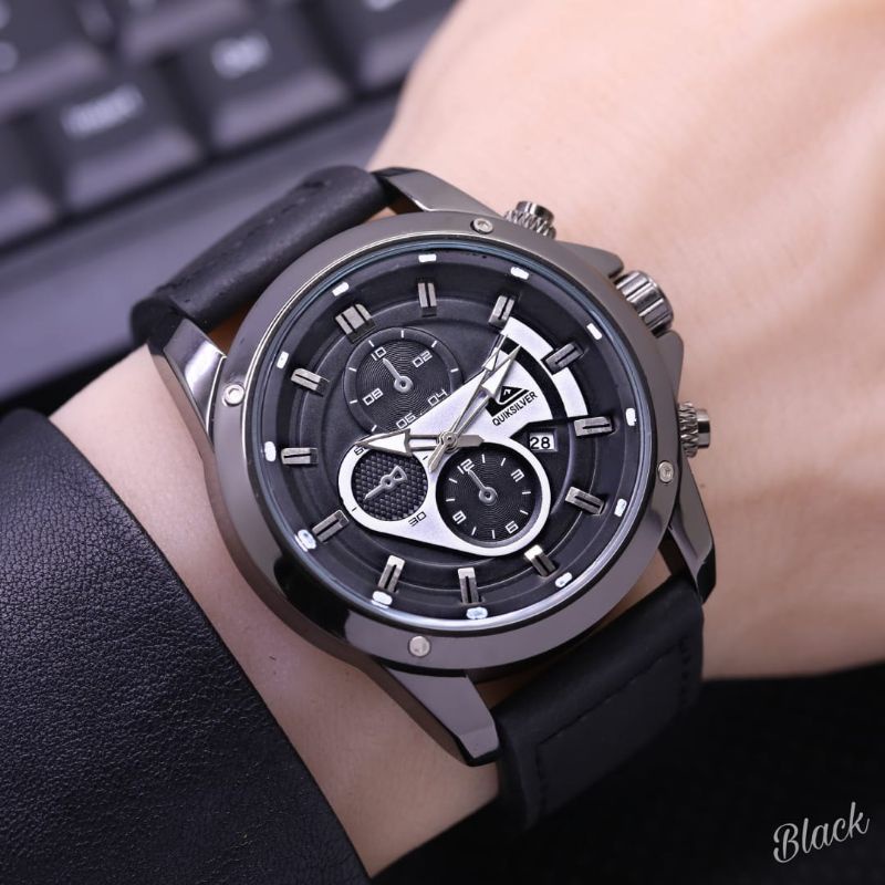 Best Price! Jam Tangan QS Kulit Tanggal Aktif Pria