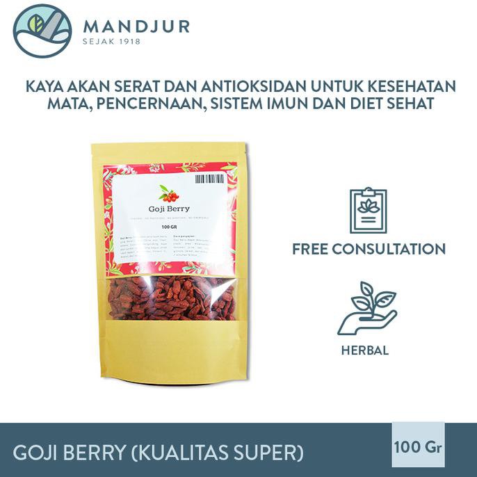 

Goji Berry (Kualitas Super) 100 gram - Biji Lebih Besar dan Empuk