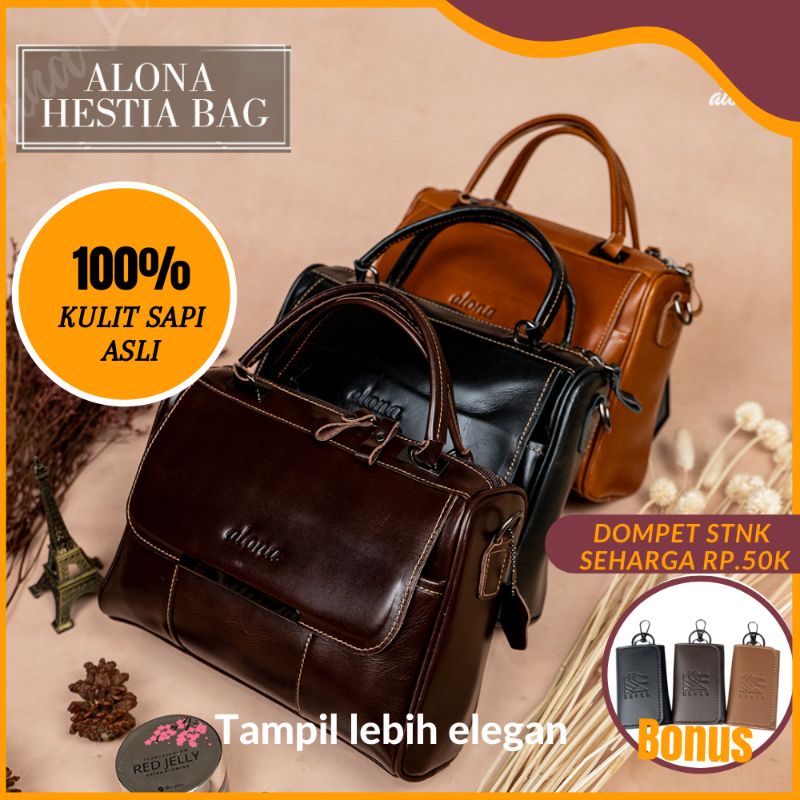 Tas Wanita Tas Jinjing wanita Kulit sapi asli ALONA HESTIA ORIGINAL