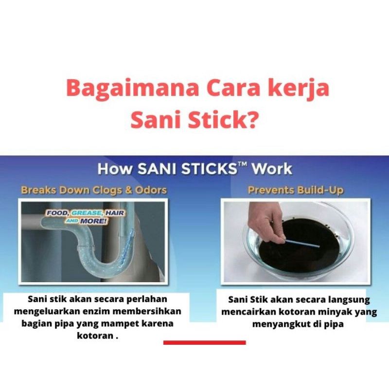 MJ88 sani sticks anti sumbat bau stick pembersih saluran air pipe super murah