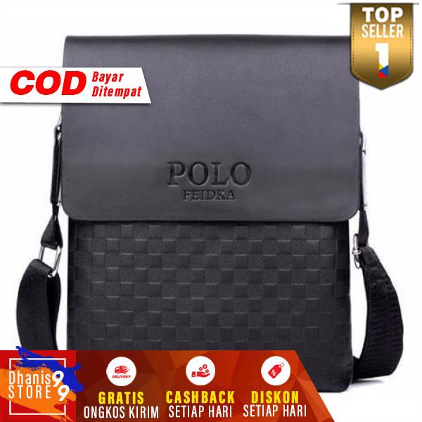 Rhodey Polo Videng Tas Selempang Pria Messenger Bag Slempang Cowok Keren Slingbag Terbaru Murah