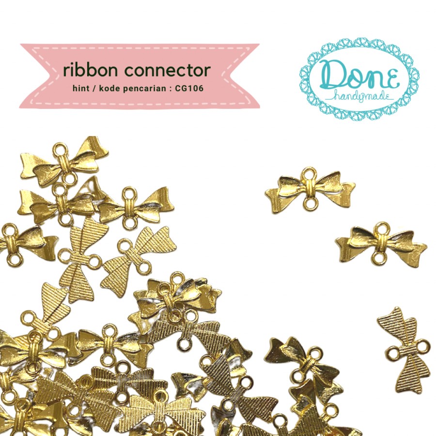 Done handymade charm ribbon connector penyambung charm pita cg106