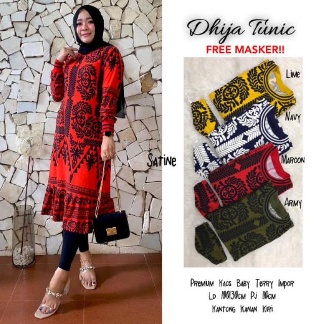 DHIJA TUNIC Wanita Kekinian