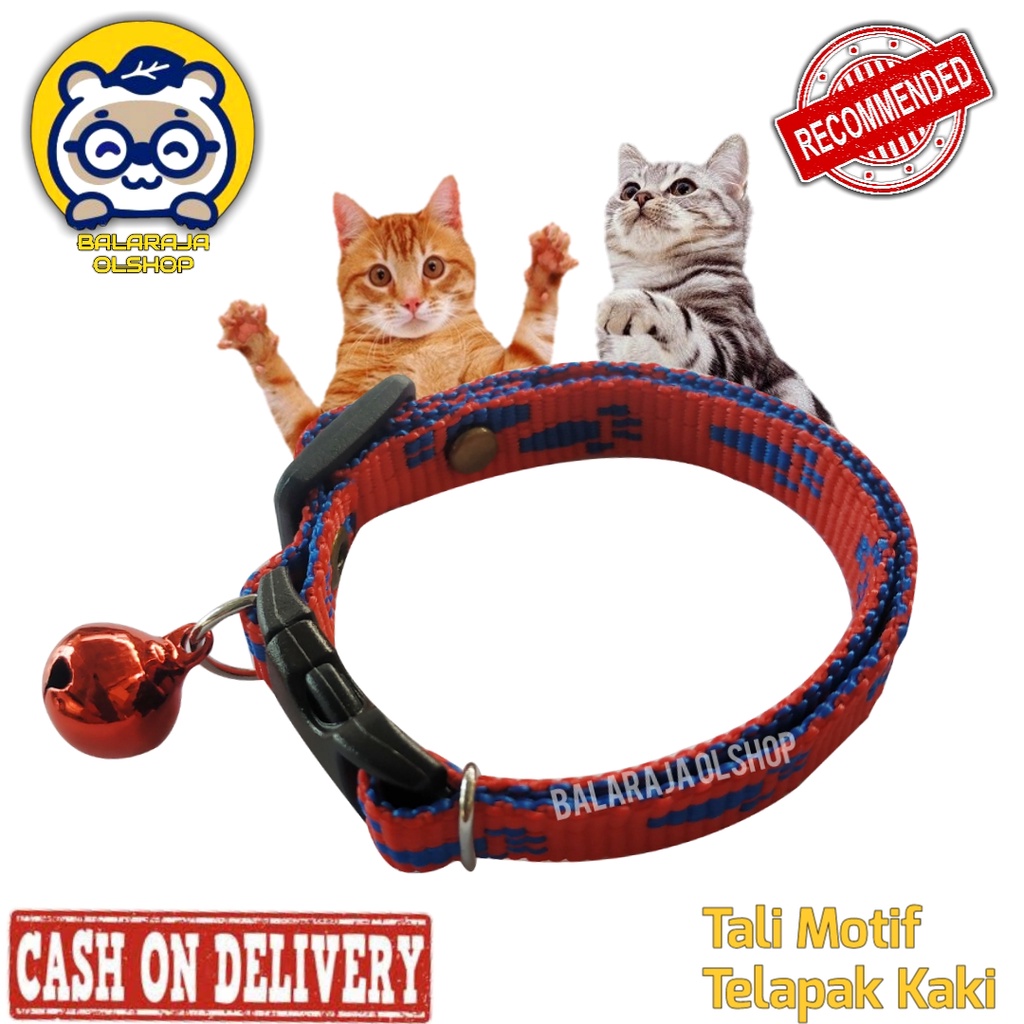 Kalung Kucing Anjing Kelinci Motif Telapak Kaki Ready Semua Warna