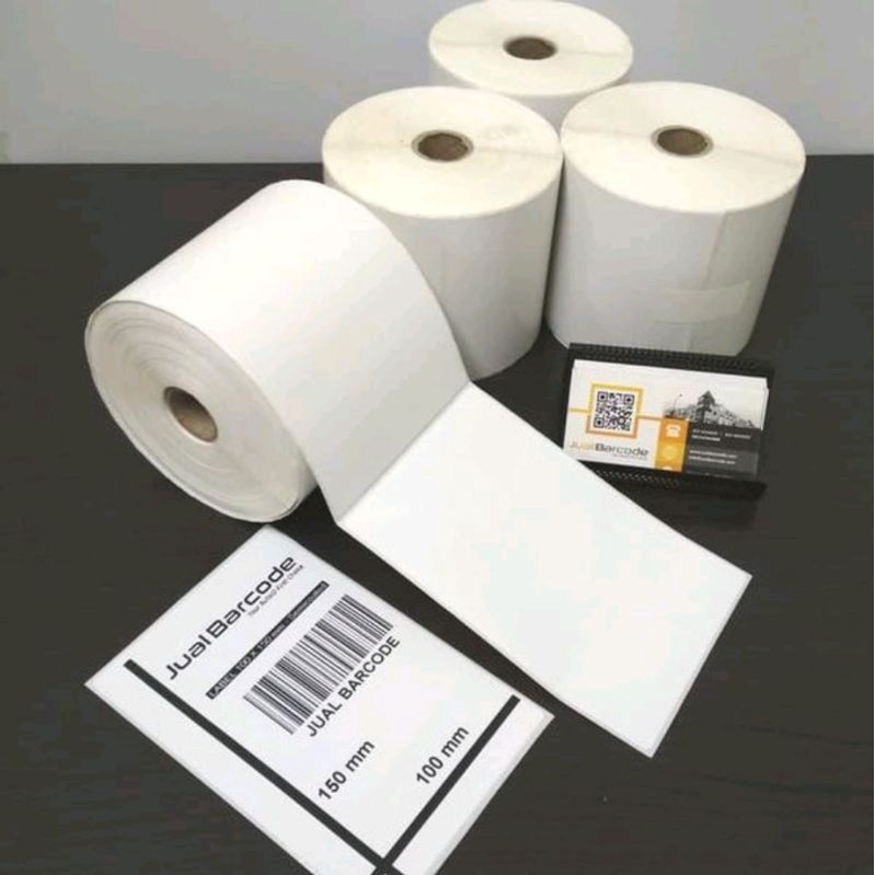 

(LEBIH TEBAL) KERTAS THERMAL LABEL 100x150 Isi 250pc Paper Roll Printer Praktis