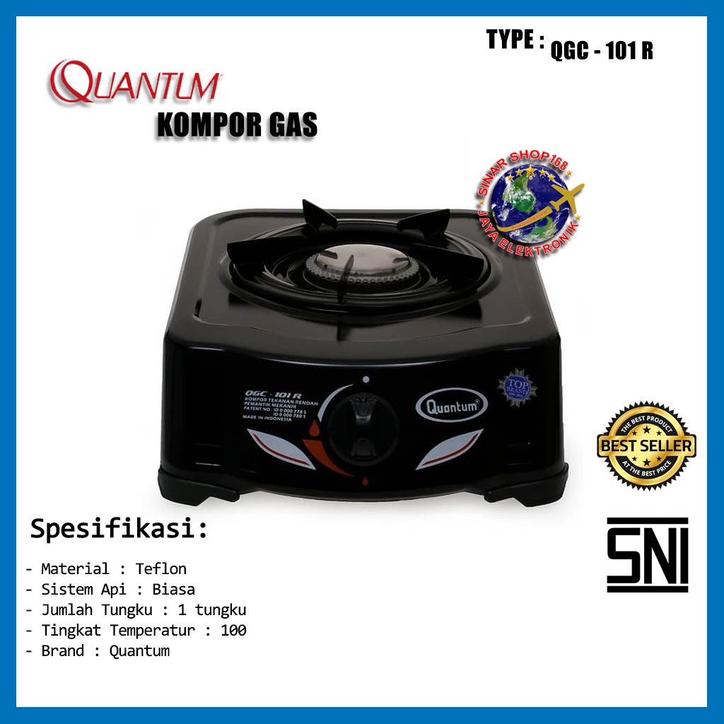 Quantum Kompor Gas 1 Tungku Qgc 101 R Shopee Indonesia