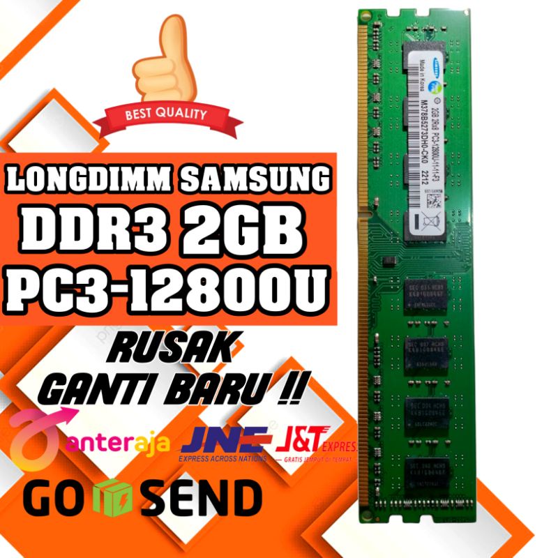 RAM PC SAMSUNG 2GB DDR3 PC3-12800U LONGDIMM