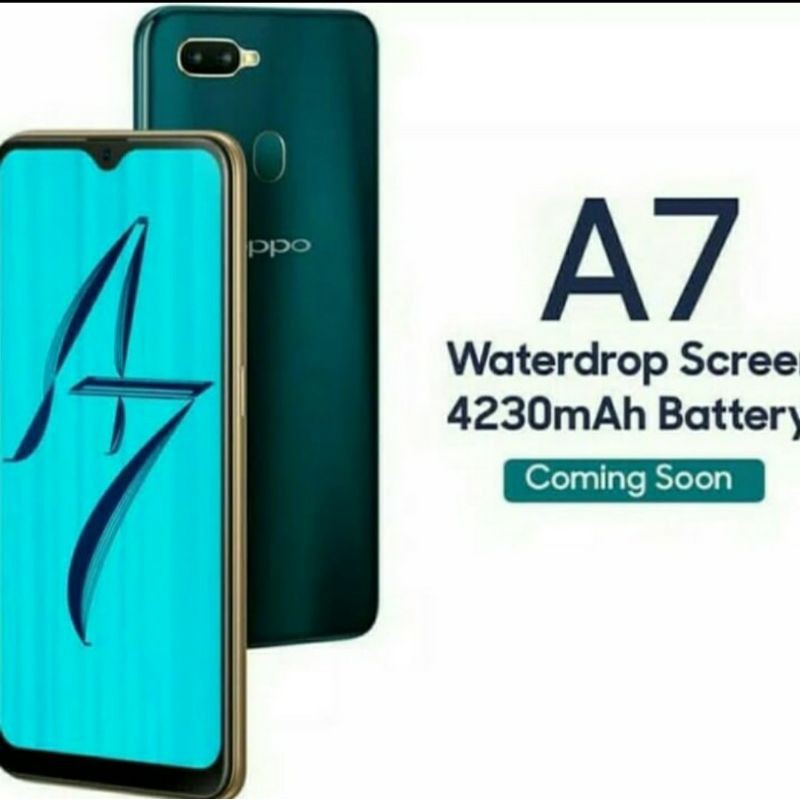 HP OPPO A7 4/64 GB - OPO A 7 RAM 4GB INTERNAL 64GB GARANSI RESMI 1 TAHUN-Biru