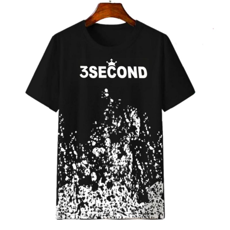 kaos distro dewasa cowok/cwek motif 3second