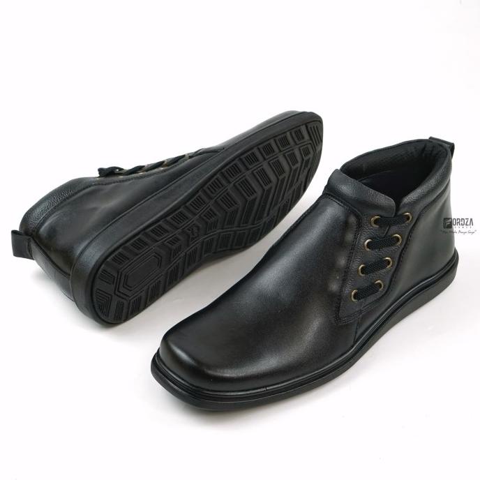 Jual Sepatu Boot Slip On High Top Full Grain Leather Premium 