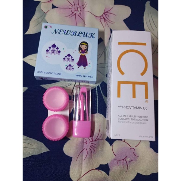 COD Paket Softlens CTK Newbluk Normal Dia 15mm + Air Softlens Ice 60ml + Pinset Paket Softlens Murah