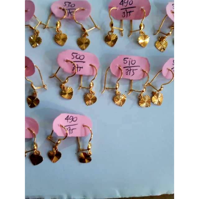 Anting dessy gantung love ukir