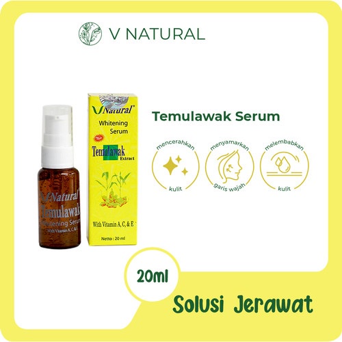 CLEARANCE SALE - [BPOM HALAL] VNatural / V Natural Whitening Serum Temulawak 20ml