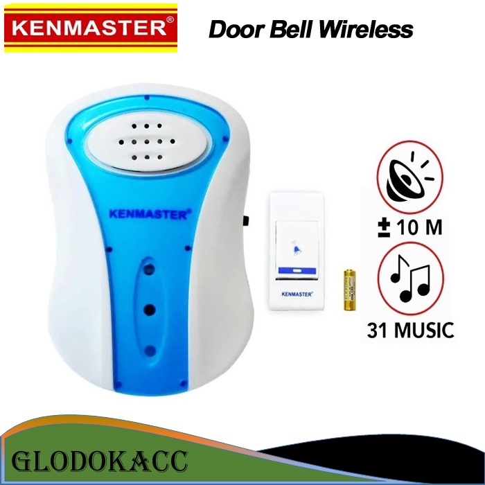 Door Bell Detail Kanan / Kenmaster Bel Pintu Rumah Wireless km-008