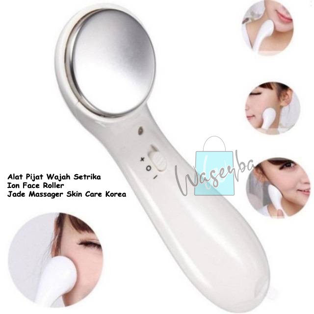 Alat Pijat Wajah Setrika / Ion Face Roller Jade Massager Skin Care Korea