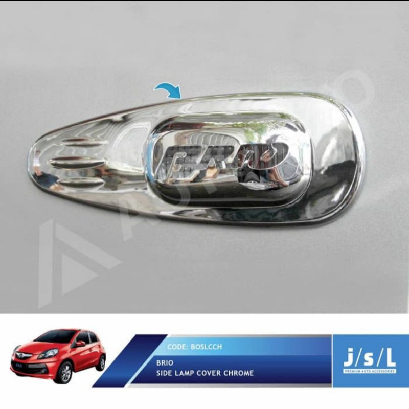 side lamp cover Honda Brio 2012-2015 chrome jsl