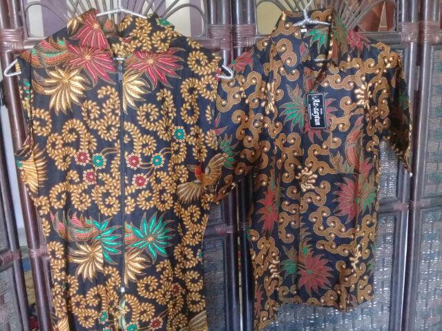 Batik Pria Wanita Lengan Panjang Batik Azmil Hrb026 Motif Keratonan Kode 002 Size M L Xl Xxl Reguler