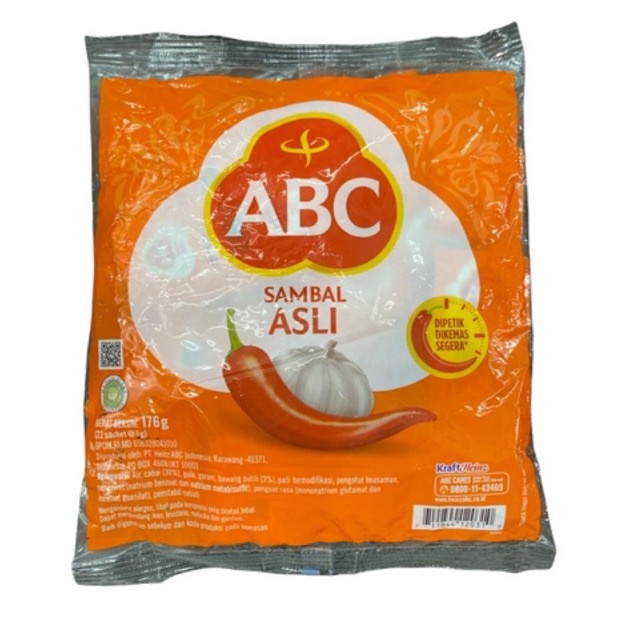 ABC Sambal Asli Sachet 8gr isi 22 pcs