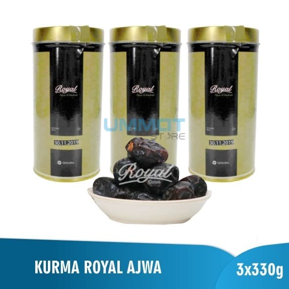 

Paket Hemat 3Pcs Kurma Royal Ajwa Al Madinah 330 Gram Kurma Nabi - BARU