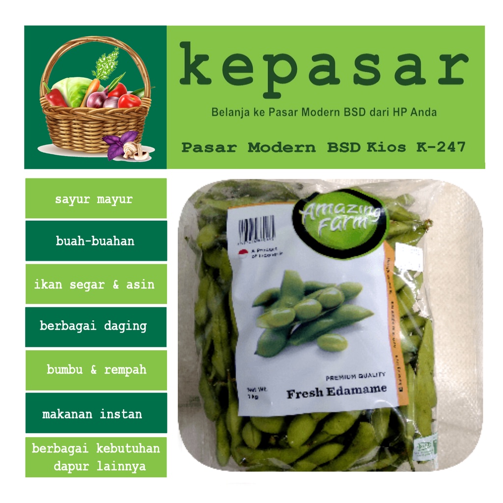

Edamame Organik Amazing Farm 1 kg
