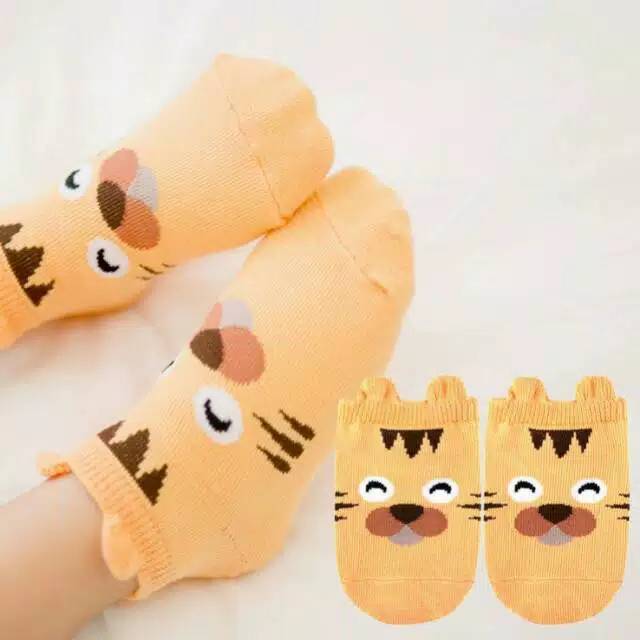 Kaos Kaki Bayi Import Korea karakter Hewan/ Kaos Kaki Anak (0 - 2 Tahun)