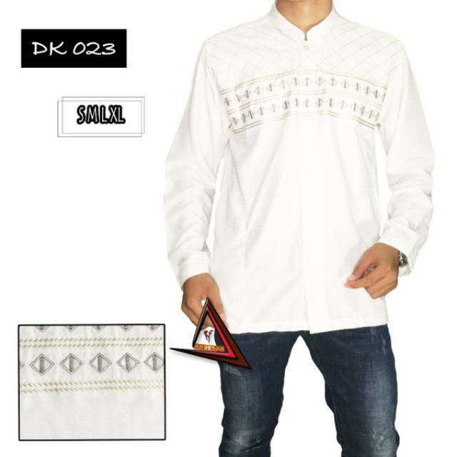 Baju koko lengan panjang l baju koko putih l bajukoko Baju koko lengan panjang l baju koko putih l bajukoko