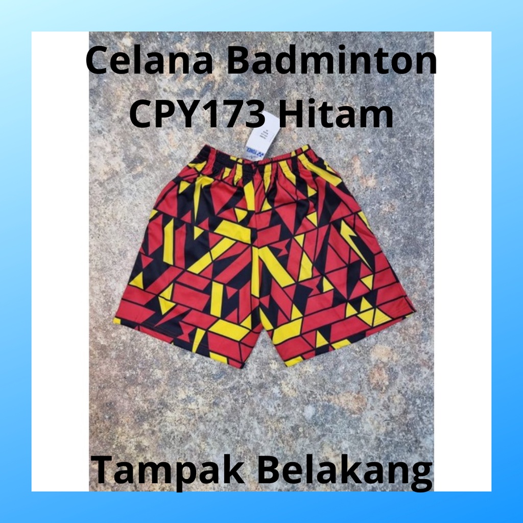 Celana badminton pria manset pendek futsal outfit short pants bawahan wanita bulutangkis dewasa kostum sepak bola pakaian olahraga surfing apparel menset sport casual sepeda compression suit base layer voli CPY173 hitam