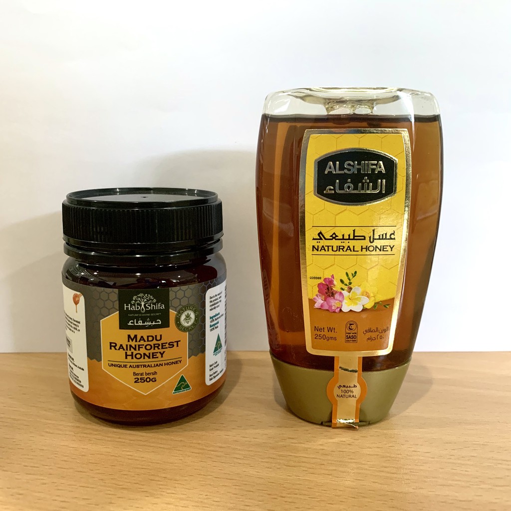 

Paket Bundling Madu Hab Shifa Rainforest 250gr & AlShifa Natural 250gr