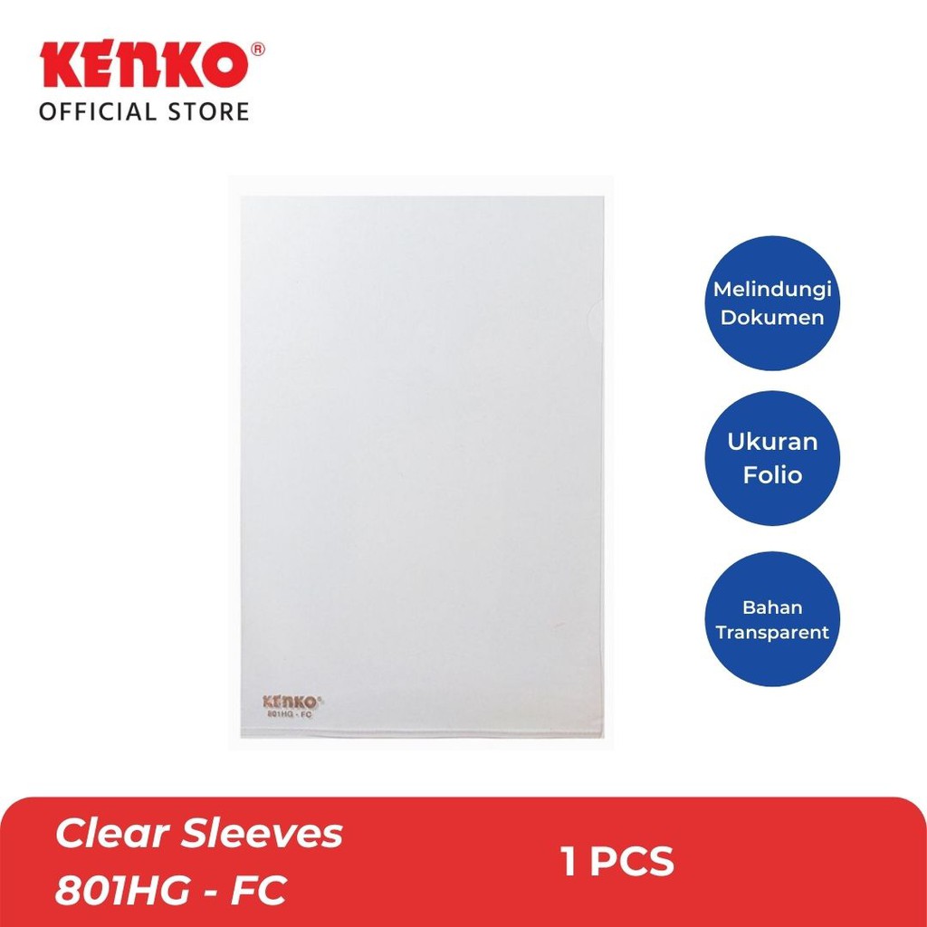 

KENKO CLEAR HOLDER / File Organizer / Map Plastik Bening 801HG - FC