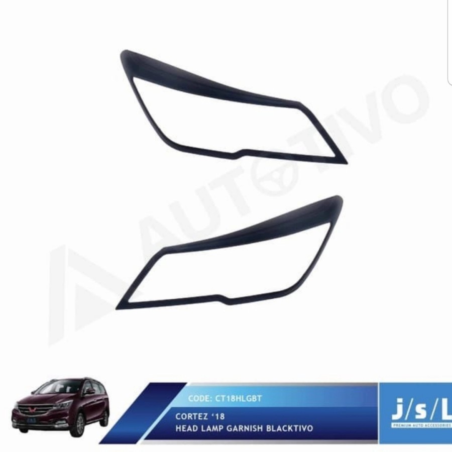 Garnish List Lampu Depan Head Lamp Garnish Wuling Cortez Blacktivo