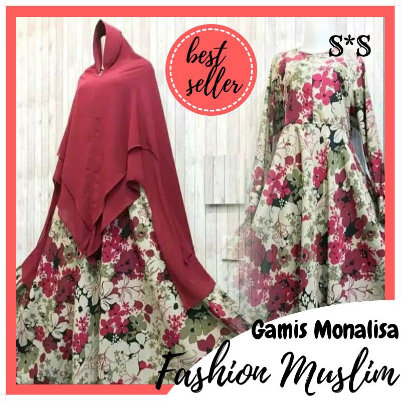 Trendy Gamis Monalisa Wolfis Woolpeach Maple Akasia Gold 