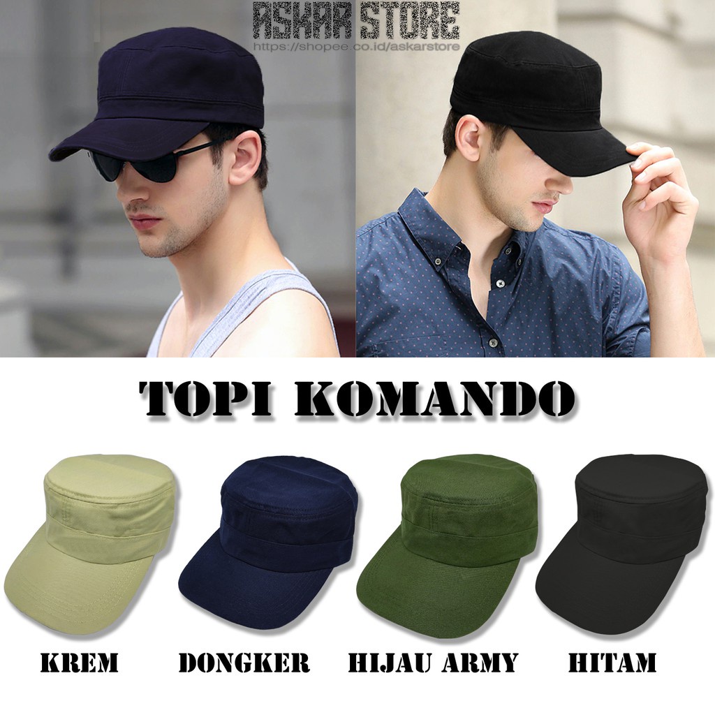 Topi komando dewasa random pin murah