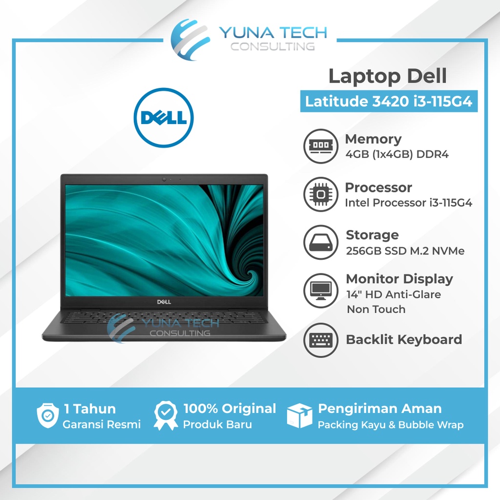 Laptop Dell Latitude 3420 i3-115G4 4 GB Intel Processor SSD 256 GB 14 HD