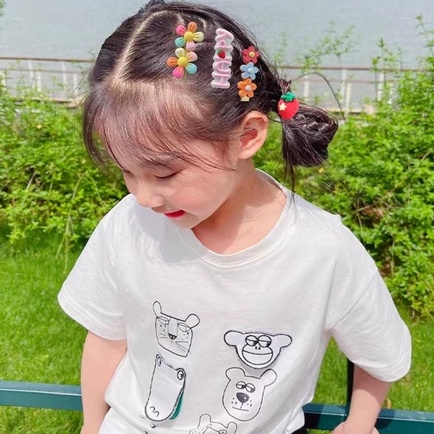 (Hello Girl) F144 Ikat Rambut Anak Set Ikat Rambut Anak 15 In 1 Kuncir Rambut Anak Lucu Macam-Macam Motif Import