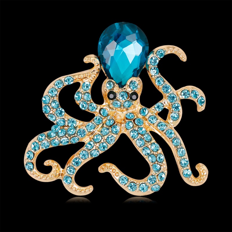 SIY  Octopus Brooch Pins Jewelry Women Men Luxury Fashion Gifts Antique Suit Corsage