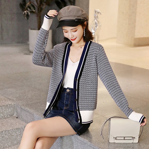 Knit Cardigan Wanita Import 39007-3