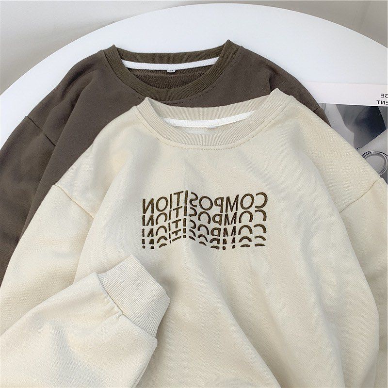 PABRIKHOODIE - BASIC SWEATER COMPOSITION  ( SABLON ) M -XXL {PRIA &amp; WANITA)